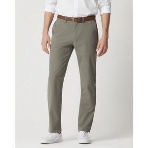 J.Crew Straight Fit Tech Pant Mens 32x32 Olive Green Chino Performance NEW